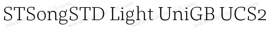 STSongSTD Light UniGB UCS2 Httf字体转换